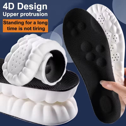 Latex Sport Insoles Soft High Elasticity Shoe Pads Orthotic Breathable Deodorant Shock Absorption Cushion Arch Support Insole